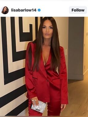 Women's Red Blazer and pants set